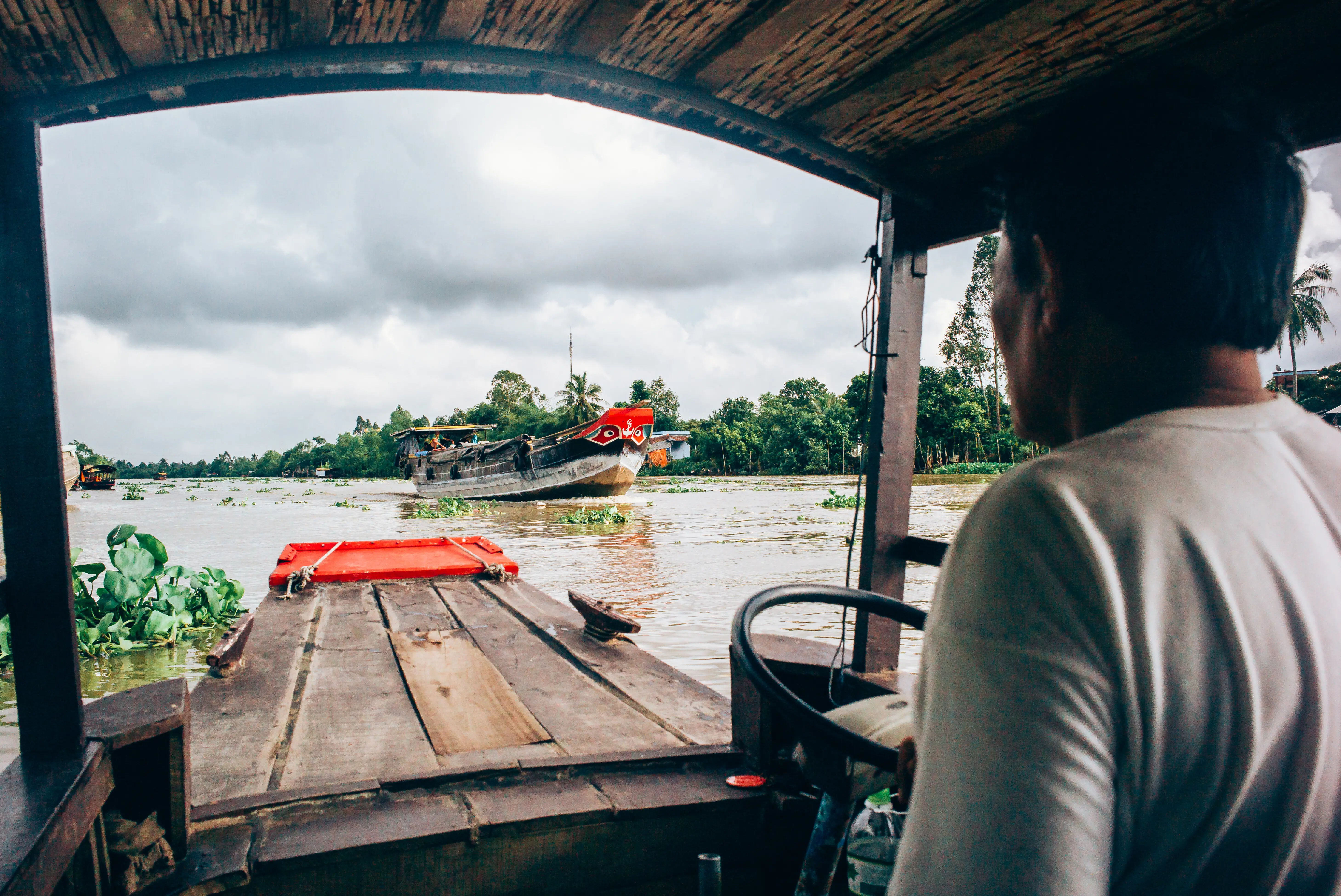 Der Fluss Mekong in Vietnam